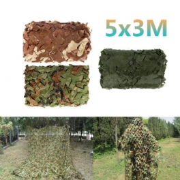 5x3m Bilskydd Militärt Kamouflage Nät Jakt Skogsmark Armé Träning Camo Nät Bil Tält Skärm Camping Solskydd Nät