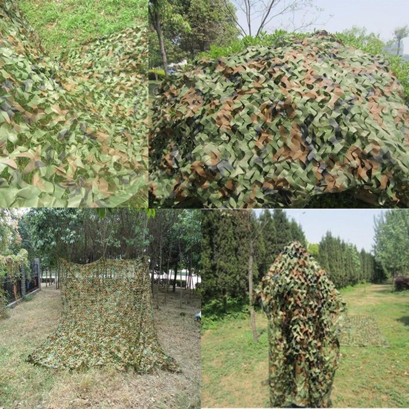 5x3m Bilskydd Militärt Kamouflage Nät Jakt Skogsmark Armé Träning Camo Nät Bil Tält Skärm Camping Solskydd Nät