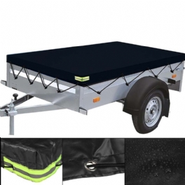 600d Trailer Cover 150-170cm Heavy Duty Pvc Vattentätt Vindtätt Dammskydd Med Gummibälte