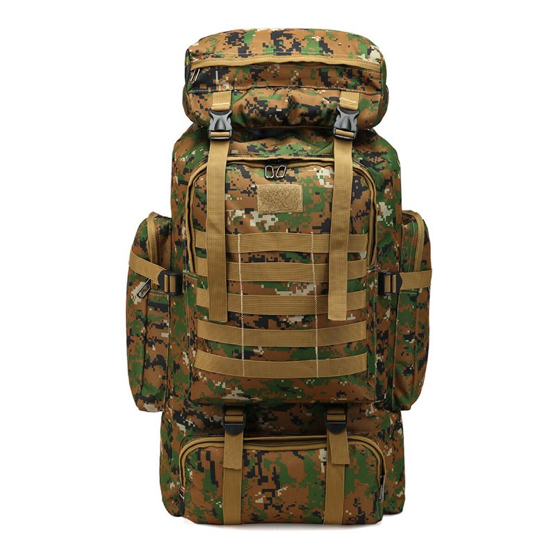 80l Molle Tactical Bag Utomhus Resande Camping Vandring Militär Ryggsäckar Ryggsäck Kamouflageväska