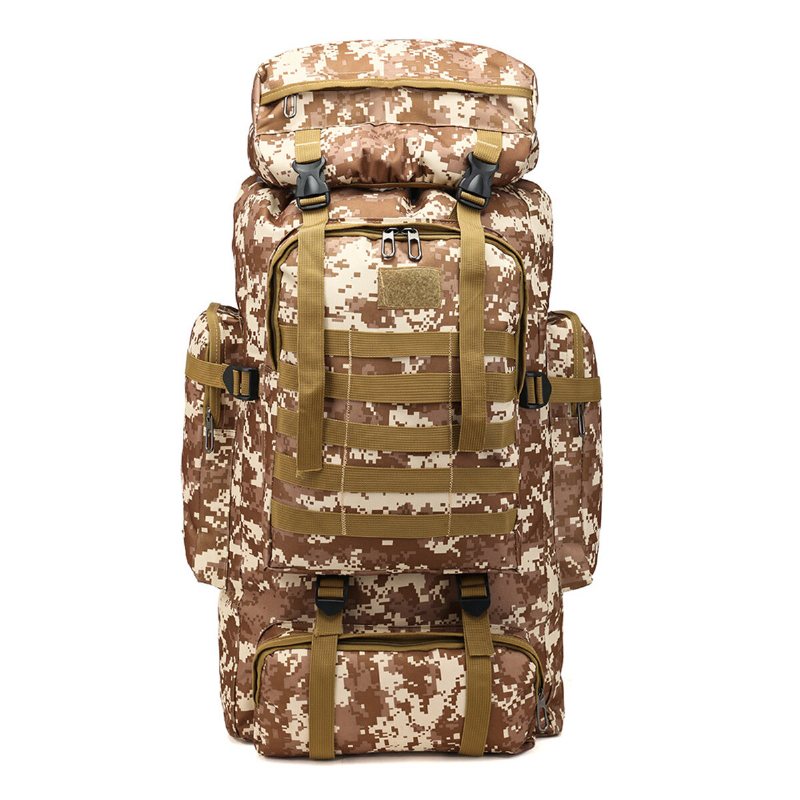 80l Molle Tactical Bag Utomhus Resande Camping Vandring Militär Ryggsäckar Ryggsäck Kamouflageväska