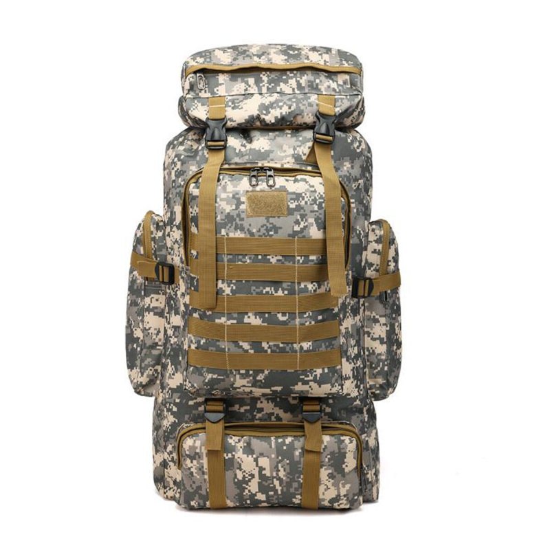 80l Molle Tactical Bag Utomhus Resande Camping Vandring Militär Ryggsäckar Ryggsäck Kamouflageväska