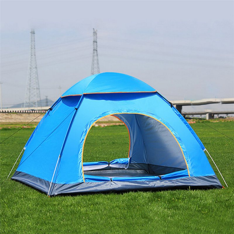 Automatiskt Campingtält Strandtält 2 Personers Tält Instant Pop Up Open Anti Uv Markis Utomhus Solskydd