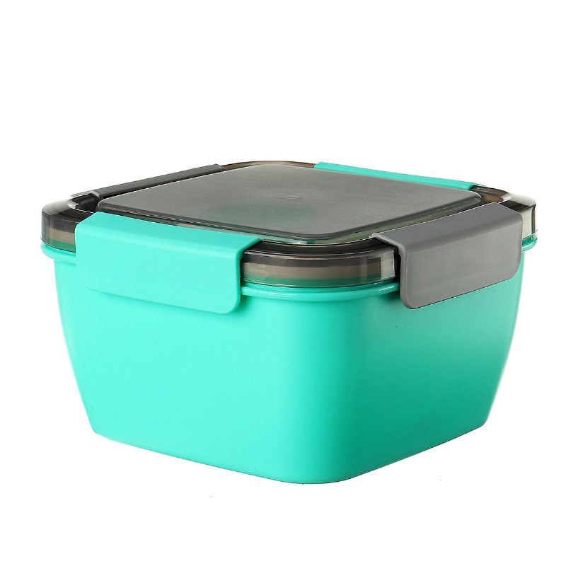 Bärbar Förseglad Avdelare Bento Lunchbox Behållare Läcksäker Matlåda Camping Bbq Bestick