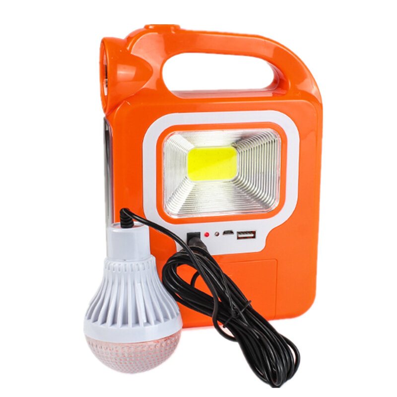 Bärbar Solar Lantern Cob Led Arbetslampa Nödspotlight Usb Uppladdningsbar Handlampa För Utomhusvandring Camping