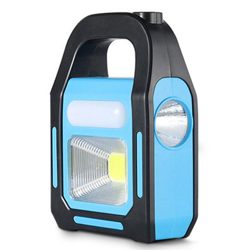 Bärbar Solar Lantern Cob Led Arbetslampa Nödspotlight Usb Uppladdningsbar Handlampa Söklykta För Utomhusvandring Camping