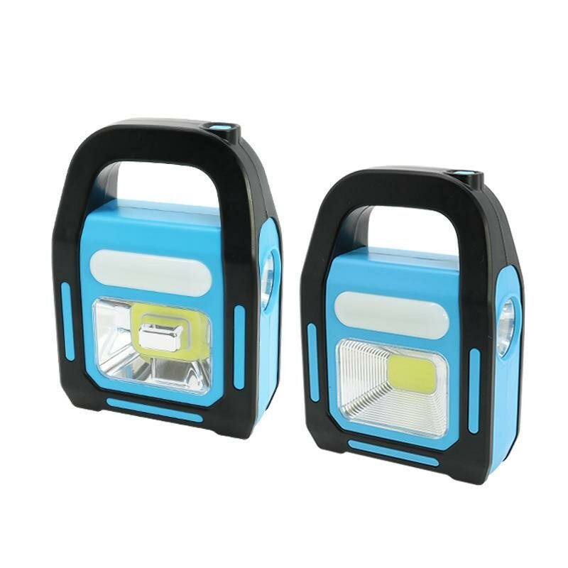 Bärbar Solar Lantern Cob Led Arbetslampa Nödspotlight Usb Uppladdningsbar Handlampa Söklykta För Utomhusvandring Camping