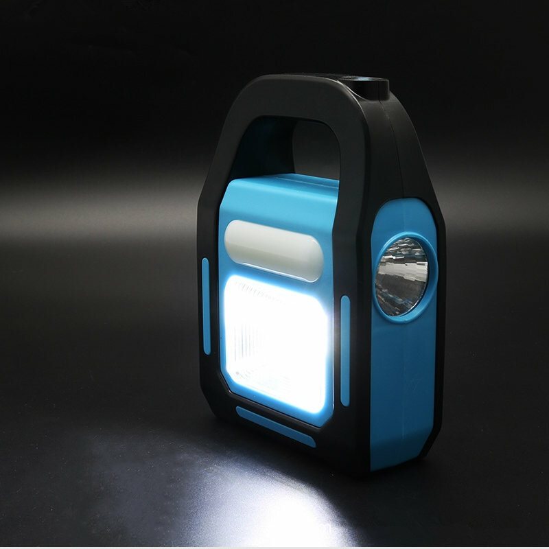 Bärbar Solar Lantern Cob Led Arbetslampa Nödspotlight Usb Uppladdningsbar Handlampa Söklykta För Utomhusvandring Camping