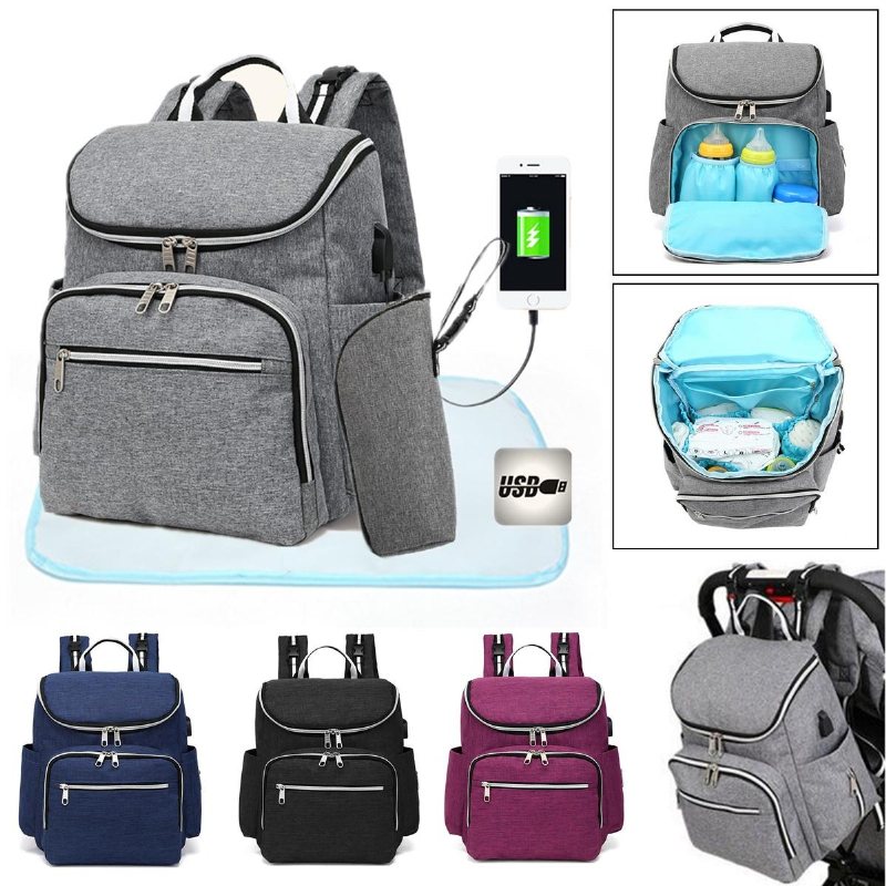 Bang Bra 20l Outdoor Travel Usb Mummy Ryggsäck Vattentät Multifunktionell Babyblöjblöjväska