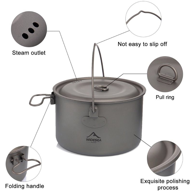 Camping Porslin Titanium Kokkärl Set