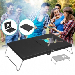 Camping Vikbar Spis Bord Bärbar Bbq Grill Picknick Skrivbord Bbq Stativ Fäste För Picnic Tillbehör