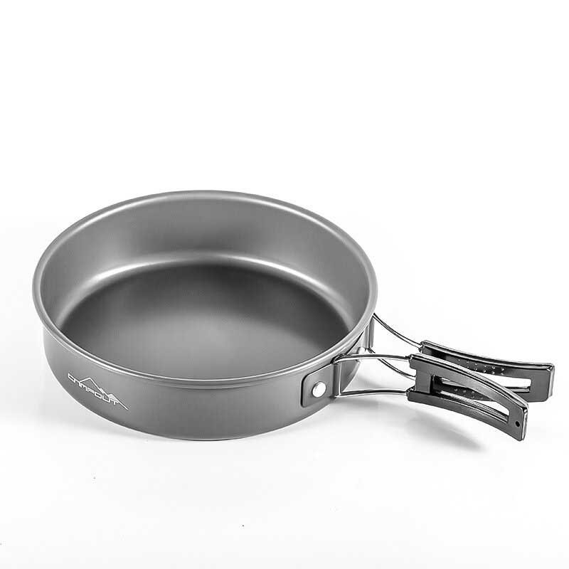 Campout 1-3 Personer Stekpanna Non-stick Vikbar Tallrik I Aluminiumlegering Utomhuscamping Picknickbestick