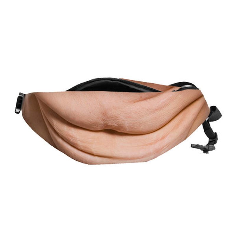 Casual Bod Telefon Midjeväska Köttfärgad Fat Belly Fanny Pack