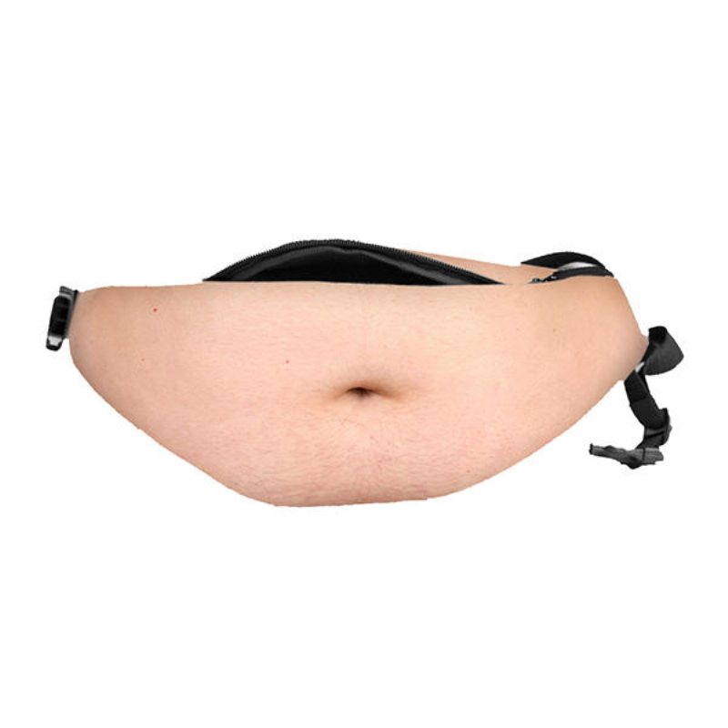 Casual Bod Telefon Midjeväska Köttfärgad Fat Belly Fanny Pack