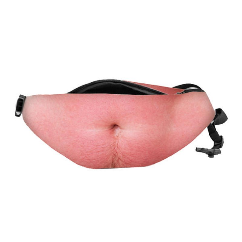 Casual Bod Telefon Midjeväska Köttfärgad Fat Belly Fanny Pack