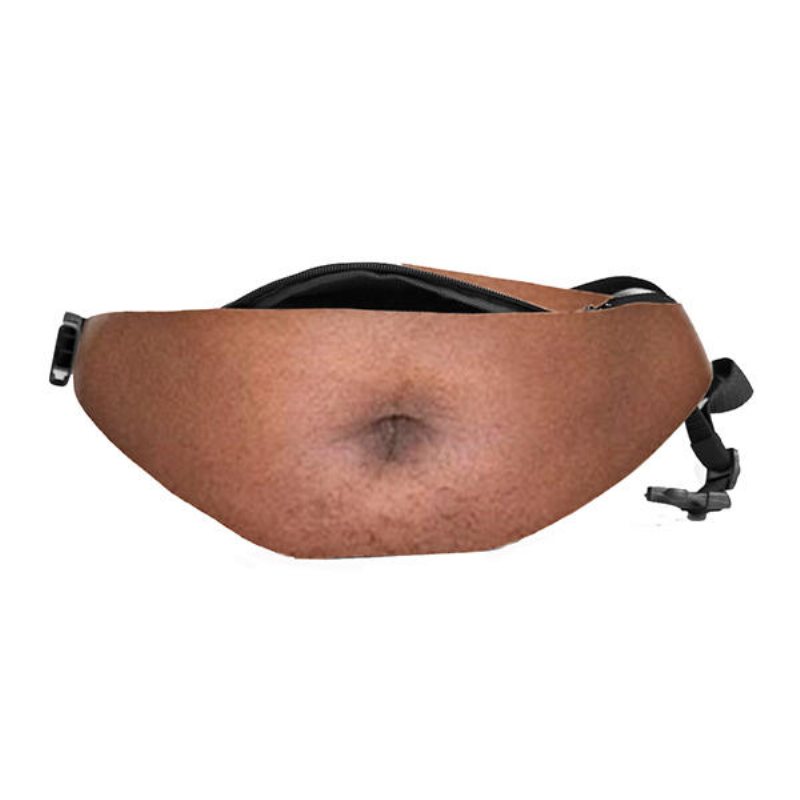 Casual Bod Telefon Midjeväska Köttfärgad Fat Belly Fanny Pack