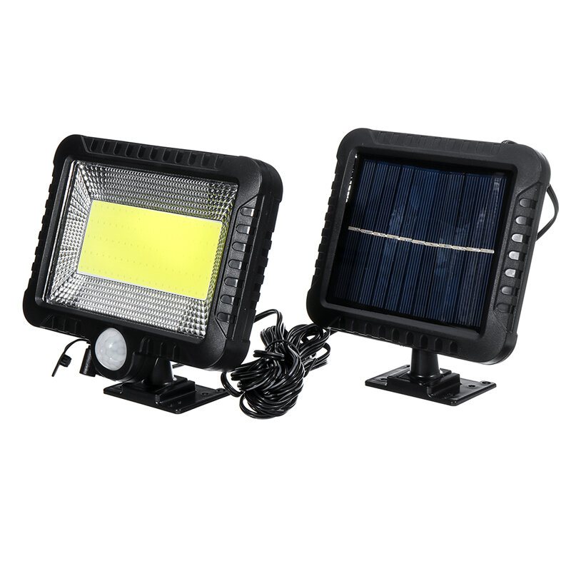 Cob 100led Ljus 30w 600lumen Ip65 Solar Lampa Utomhus Park Yard Trädgårdslampa Camping Light Arbetsljus