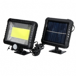 Cob 100led Ljus 30w 600lumen Ip65 Solar Lampa Utomhus Park Yard Trädgårdslampa Camping Light Arbetsljus