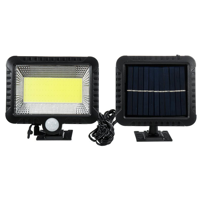 Cob 100led Ljus 30w 600lumen Ip65 Solar Lampa Utomhus Park Yard Trädgårdslampa Camping Light Arbetsljus