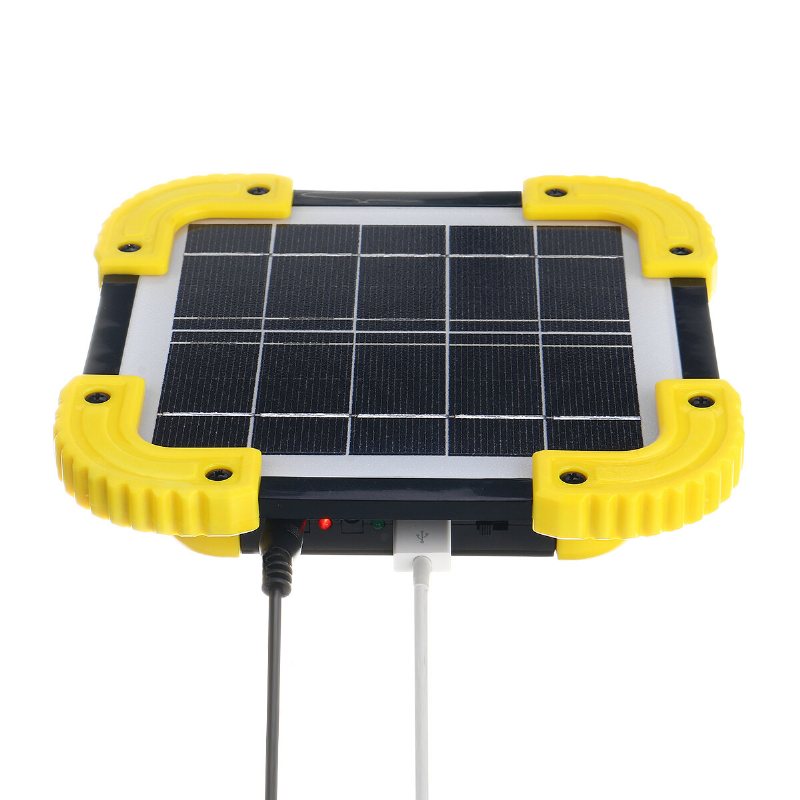 Cob Solar Camping Light Usb Uppladdningsbar Vattentät Flood Arbetslampa Strålkastare För Utomhusvandring Resor Fiske Akut Bilreparation