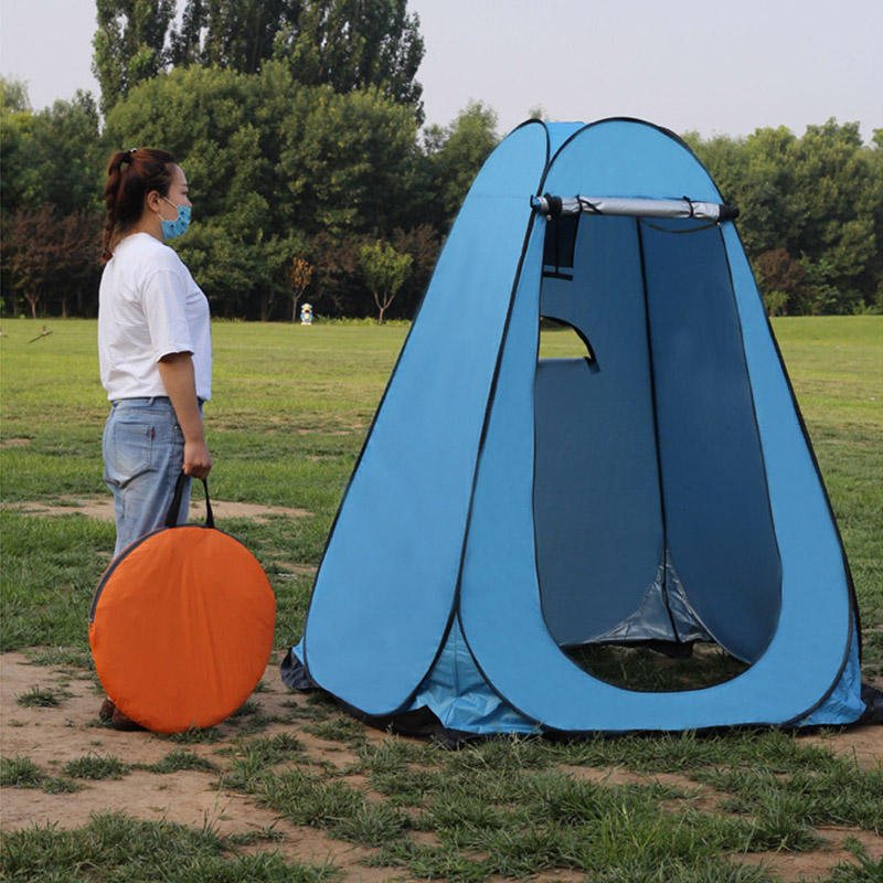 Enkelt Automatiskt Tält Camping Anti-uv Solskydd Beach Toaletttält Med Förvaringsväska