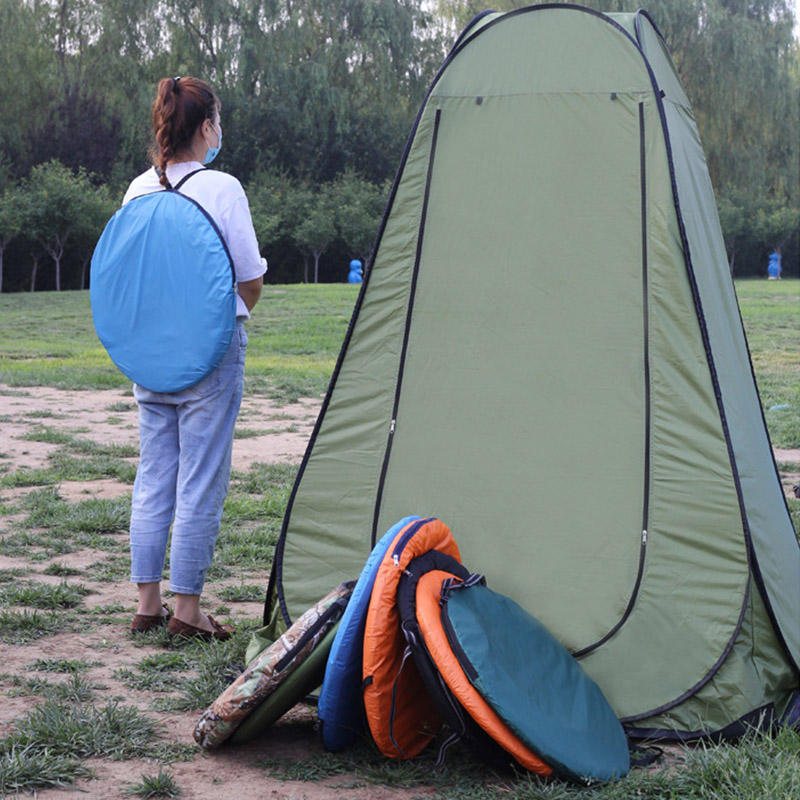 Enkelt Automatiskt Tält Camping Anti-uv Solskydd Beach Toaletttält Med Förvaringsväska