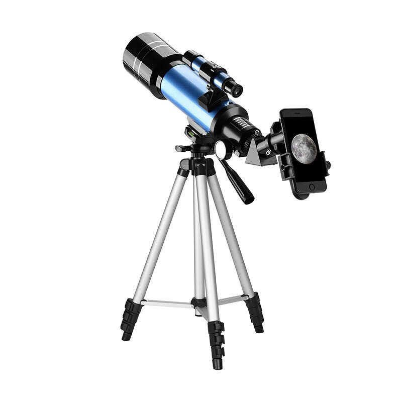 Eu Direct Aomekie 40070 66x Hd Astronomical Telescope 70mm Refractor Resande Okular 3x Barlow Lens Finderscope Med Stativtelefonadapter