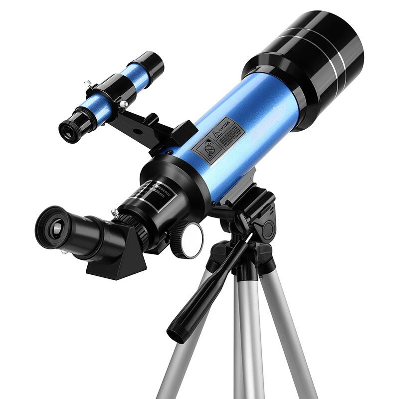 Eu Direct Aomekie 40070 66x Hd Astronomical Telescope 70mm Refractor Resande Okular 3x Barlow Lens Finderscope Med Stativtelefonadapter