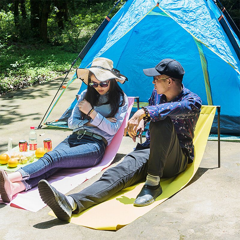 Hopfällbar Stol Lazy Soffa Bärbar Strandloungestol Utomhuscamping Trädgårdssits