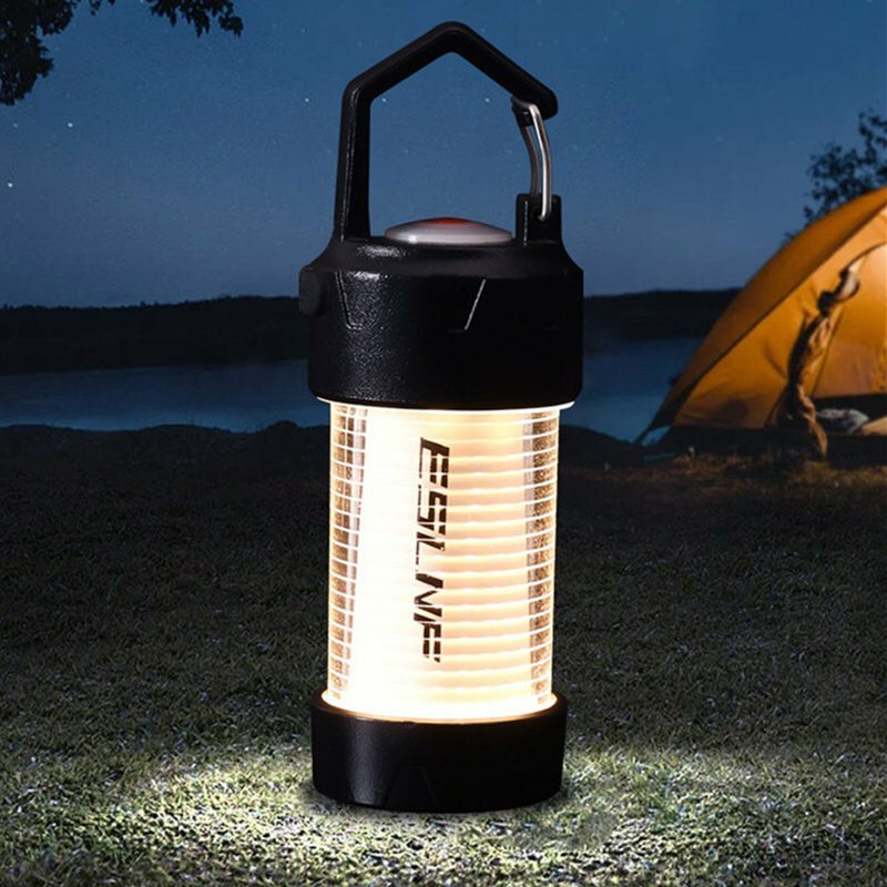 Multifunktionell Campinglampa Med Magnetisk Bas Led Ficklampor Camp Supplies Uppladdningsbar Infällbar Ficklampa