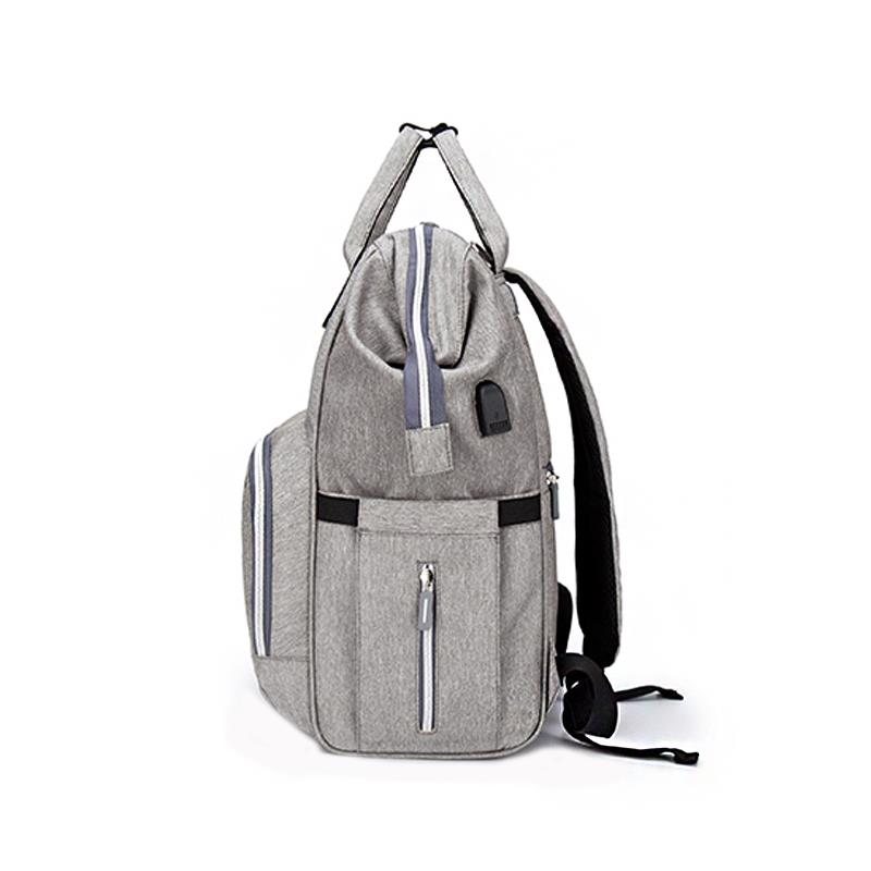 Multifunktionell Mummy-ryggsäck Vattentät Usb-laddningsport Baby Diape Mom Bag