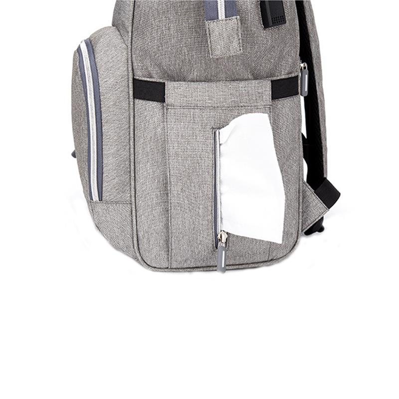 Multifunktionell Mummy-ryggsäck Vattentät Usb-laddningsport Baby Diape Mom Bag