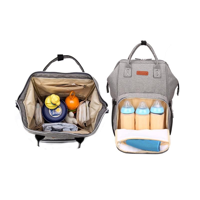 Multifunktionell Mummy-ryggsäck Vattentät Usb-laddningsport Baby Diape Mom Bag