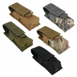 Nylon Single Mag Pouch Infoga Ficklampa Combo Clip Carrier För Duty Bälte Jakt Gun Tillbehör