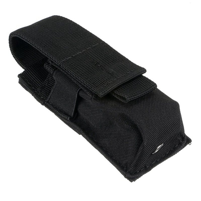 Nylon Single Mag Pouch Infoga Ficklampa Combo Clip Carrier För Duty Bälte Jakt Gun Tillbehör