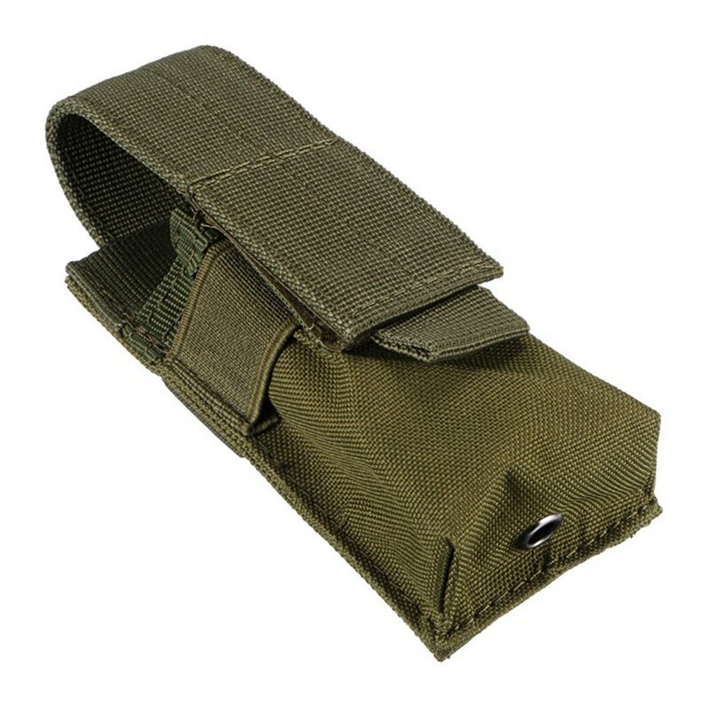 Nylon Single Mag Pouch Infoga Ficklampa Combo Clip Carrier För Duty Bälte Jakt Gun Tillbehör