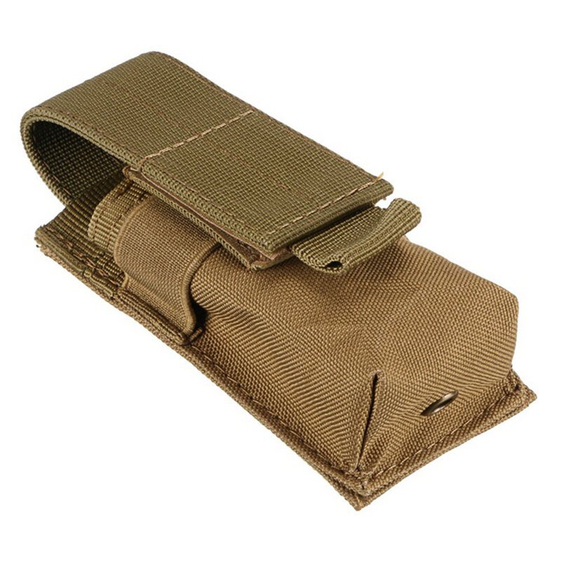 Nylon Single Mag Pouch Infoga Ficklampa Combo Clip Carrier För Duty Bälte Jakt Gun Tillbehör