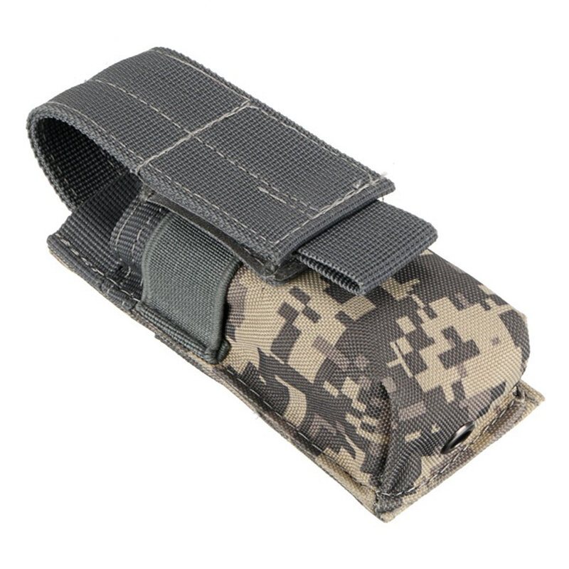 Nylon Single Mag Pouch Infoga Ficklampa Combo Clip Carrier För Duty Bälte Jakt Gun Tillbehör