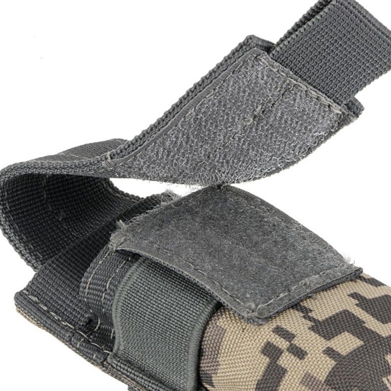 Nylon Single Mag Pouch Infoga Ficklampa Combo Clip Carrier För Duty Bälte Jakt Gun Tillbehör