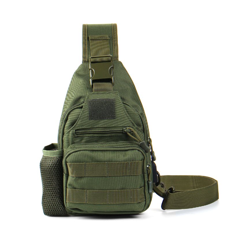 Oxford Cloth Tactical Bag Usb Laddningsbröstväska Klättervandringsaxelväska