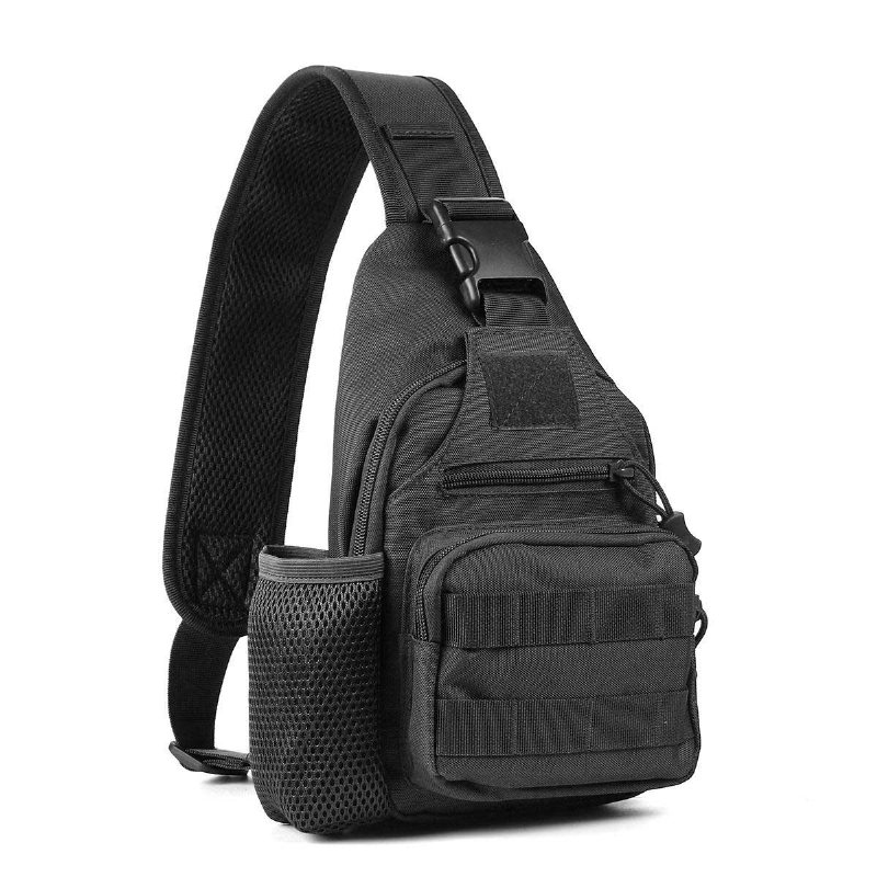 Oxford Cloth Tactical Bag Usb Laddningsbröstväska Klättervandringsaxelväska