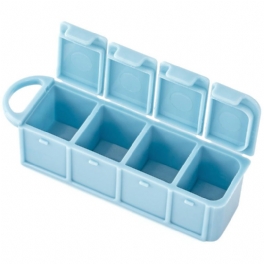 Pp Travel Portable Pill Case 4-fack Box Tablett Förvaring Organizer Behållare