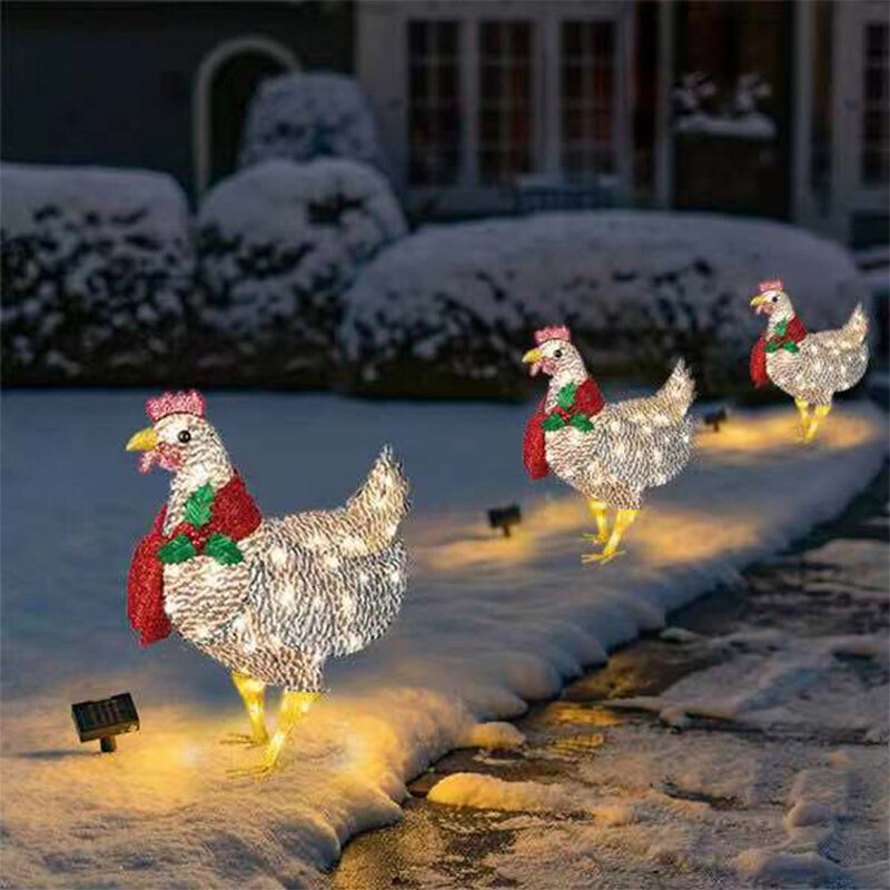 Solar Ambient Lights Led 3d Juldekoration Holiday Decor Outdoor Camping Trädgård Uteplats Ljus