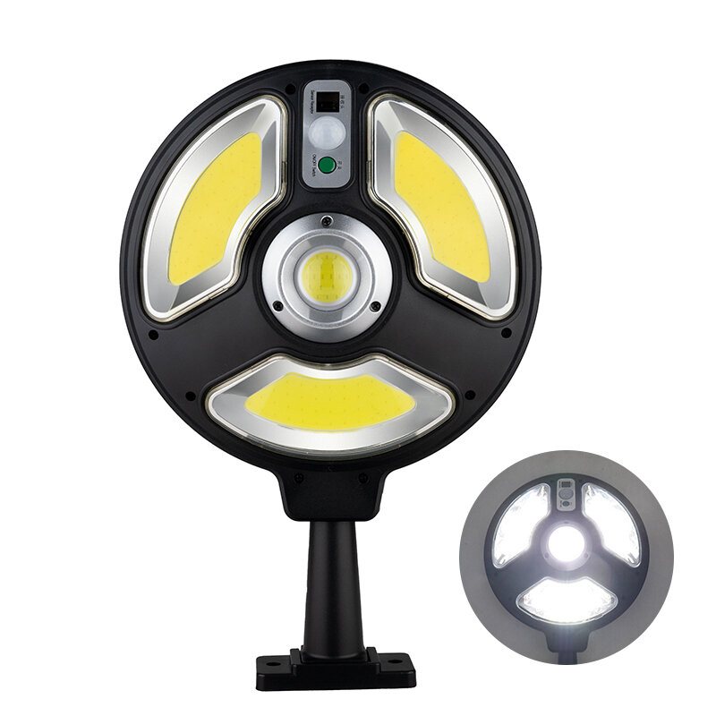 Solar Camping Light 3 Lägen Sensor Trädgård Vägglampa Utomhus Cob Led Vattentät Smart Fjärrkontroll Lampa