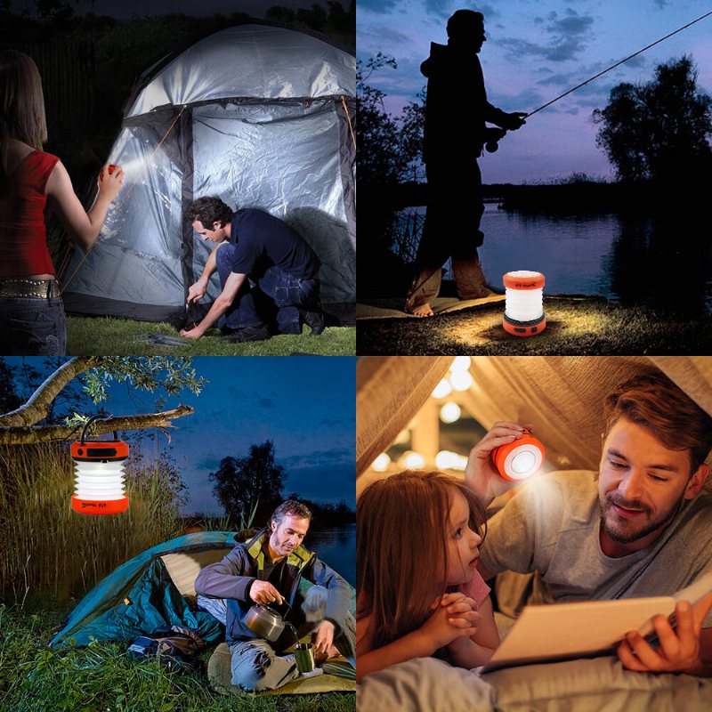 Thorfire Cl01 Led Campingljus Handvev Usb Uppladdningsbara Lyktor Hopfällbara Minitältlampa Nödlampa Nattlampa För Utomhuscamping