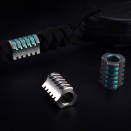 Titaner Titanium Beads Edc Självlysande Rep Sladd Bead Paracord Pendant Aldrig Rostig Kniv Utomhus Camping Klättring