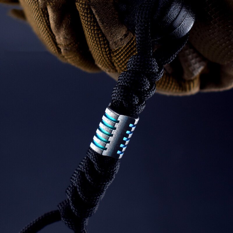 Titaner Titanium Beads Edc Självlysande Rep Sladd Bead Paracord Pendant Aldrig Rostig Kniv Utomhus Camping Klättring