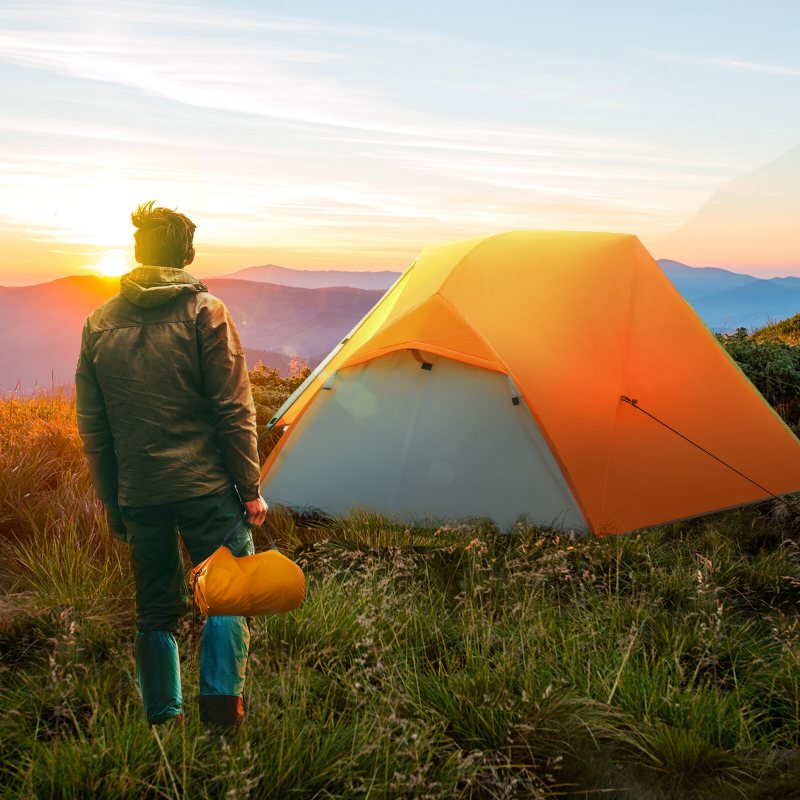 Tooca 2-personers Campingtält Backpacking Tält Lättvikts Bärbar Vattentät Enkel Montering För Utomhuscamping Vandring Bärväska