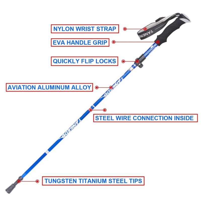 Trekking Stavar Teleskopisk Walking Stick