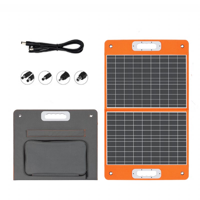 Us Direct 18v 60w Hopfällbar Solpanel Bärbar Solcellsladdare Med Dc-utgång Usb-c Qc3.0 För Telefoner Tabletter Camping Van Rv Trip